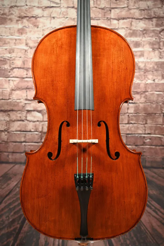 Deckeansicht eines Simon Paul 7/8 Meister Cello (Violoncello) GUADAGNINI Modell, gebaut 2023