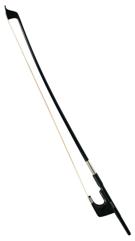Preview: Dörfler Kontrabassbogen „Vision C“ – deutsches Modell, runde Fiberglasstange, Ebenholzfrosch, Metal Blanc-Wicklung, 131 g