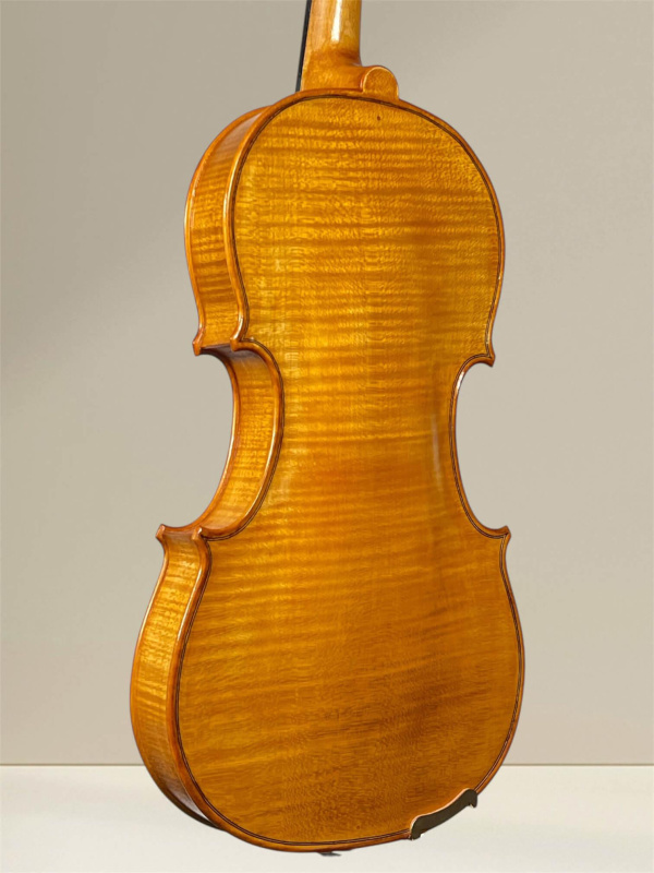 Preview: Brasnyó Antal Geige (Violine -Boden und Zarge der Geige aus einteiligem bosnischem Ahorn, gebaut 2025