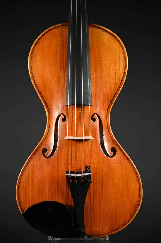 Decken-Detailansicht einer Simon Joseph Corneless Geige (Violine) Handarbeit 2022