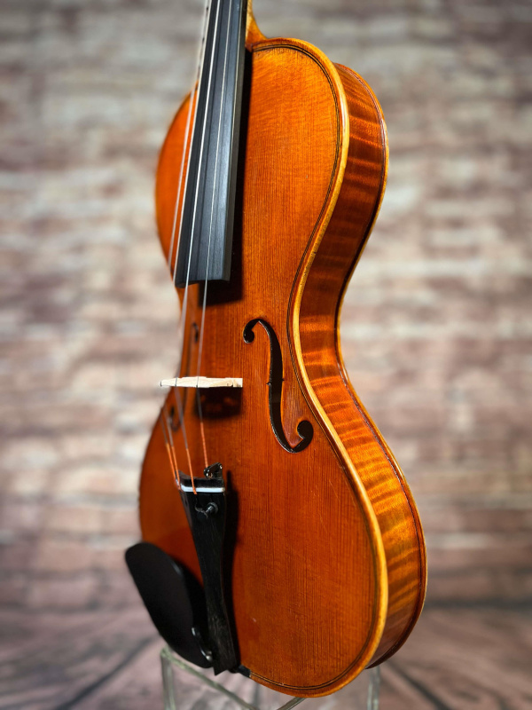 Preview: Decken-Seite-Detailansicht einer Simon Joseph Corneless Geige (Violine) Handarbeit 2022