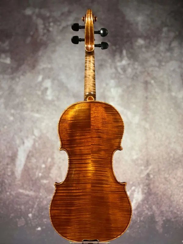 Rück-Detailansicht einer Györke Francisc Konzert Geige (Violine) Handarbeit 2020
