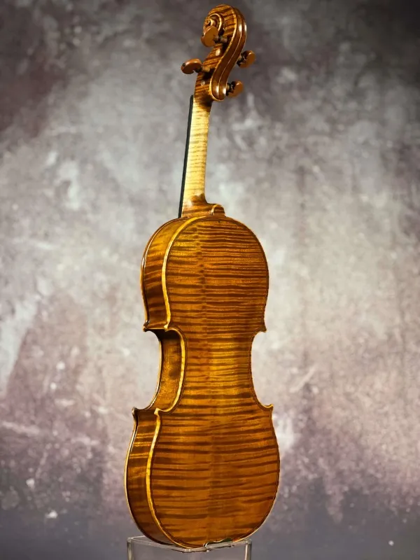 Back-Zarge-Detailansicht einer Simon Joseph Meister Geige (Violine) Handarbeit 2018