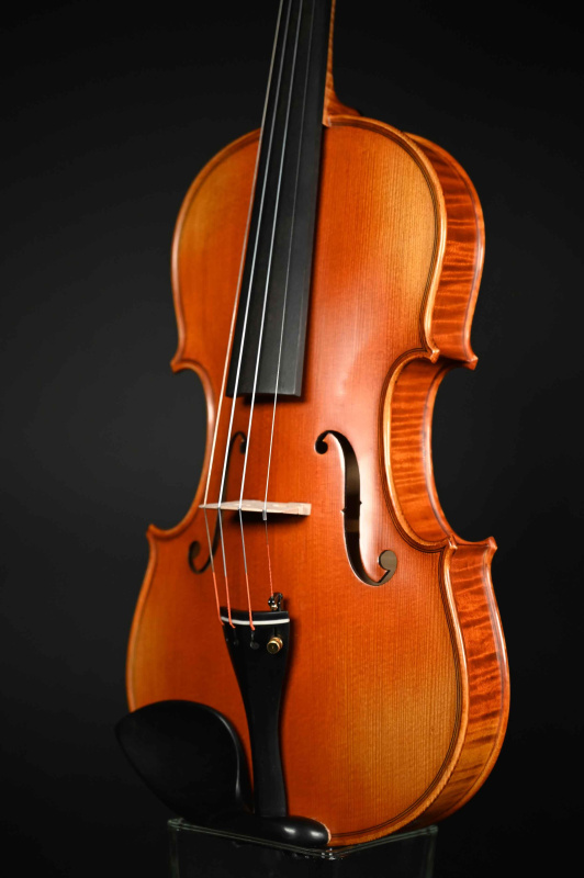 Preview: Decken-Zargenansicht einer Stroe Sandru Meister Geige (Violine) Handarbeit 2015_2020