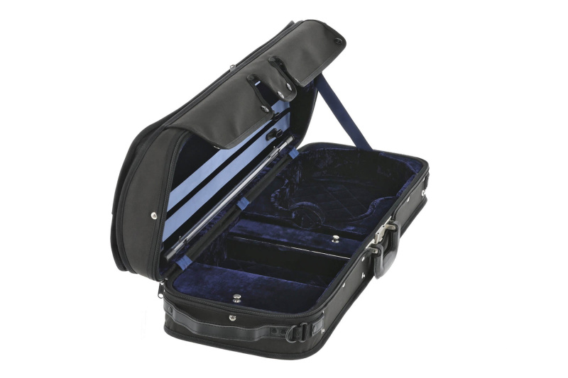 Preview: GEWA Violinkoffer Liuteria Atlanta in Schwarz – robuster Thermokern mit edlem Design und Notentasche - 3