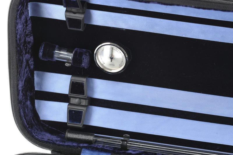 Preview: GEWA Violinkoffer Liuteria Atlanta in Schwarz – robuster Thermokern mit edlem Design und Notentasche - 4