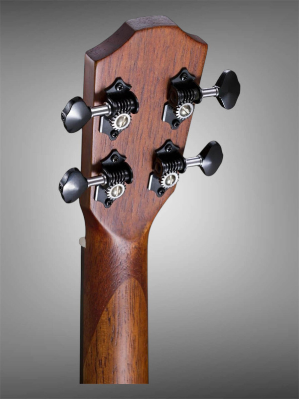 Preview: Baton Rouge UV11-CE-SCR Screwed crimson Mahagoni Concert Ukulele_Kopfansicht hinten