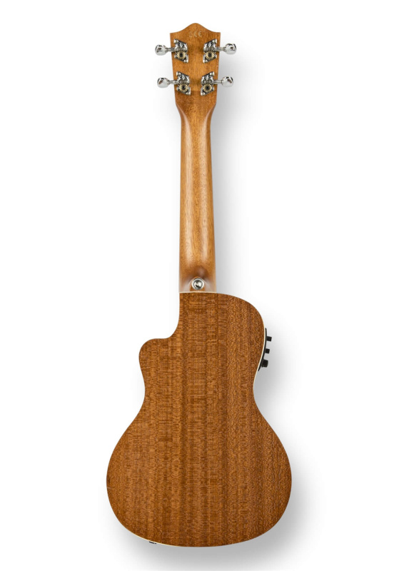 Preview: LANIKAI Mahogany Konzertukulele mit Cutaway und Fishman Preamp – Rückansicht