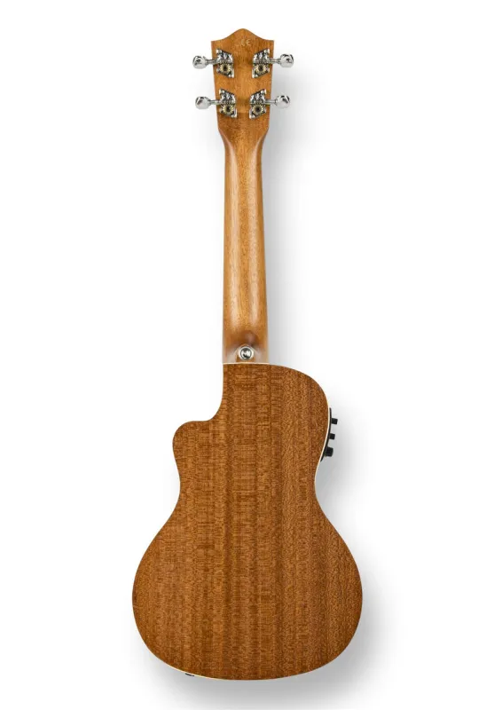 LANIKAI Mahogany Konzertukulele mit Cutaway und Fishman Preamp – Rückansicht