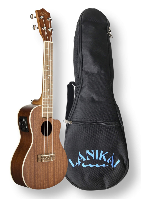 Preview: LANIKAI Mahogany Konzertukulele – Cutaway, Fishman Preamp, Softcase
