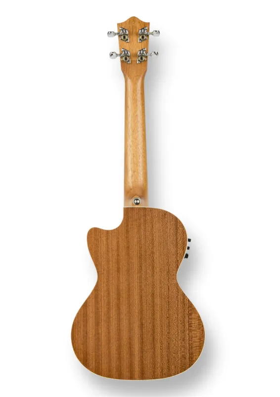 LANIKAI MA-CET Mahogany Tenorukulele mit Cutaway und Fishman Preamp – Rückansicht