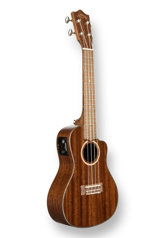 Preview: LANIKAI MAS-CEC Konzertukulele Solid Mahogany – Seitenansicht