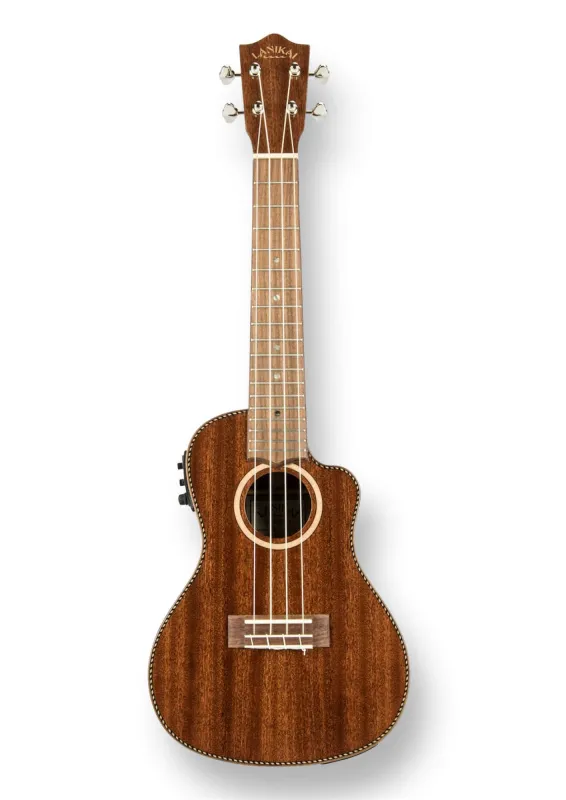 LANIKAI Konzertukulele MAS-CEC – All Solid Mahogany, Preamp, Softcase