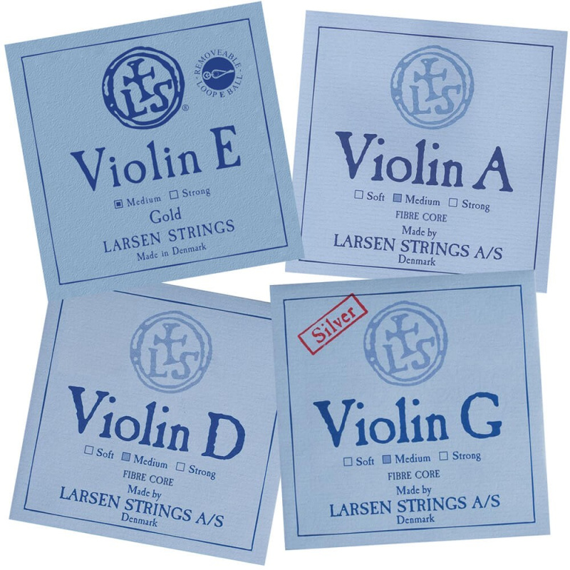 Preview: Larsen Original Violin-Saiten Satz – E Gold, Medium/Strong