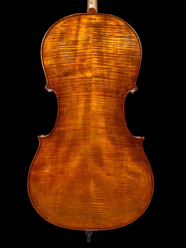 Orbán Zsolt Barock Cello 4/4 gebaut 2023 nach Stradivarius Davidov 1712 - Bodenansicht