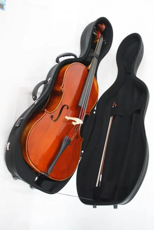 Petz Fiberglas-Composite Celloetui 4/4 in blau mit Rollen und Rucksacksystem - 6