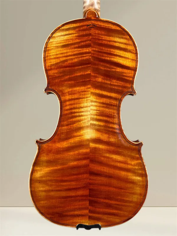 Simon Joseph 4/4 „Meister“ Barock Geige nach Stradivarius Modell gebaut 2025 - Bodenansicht seitlich