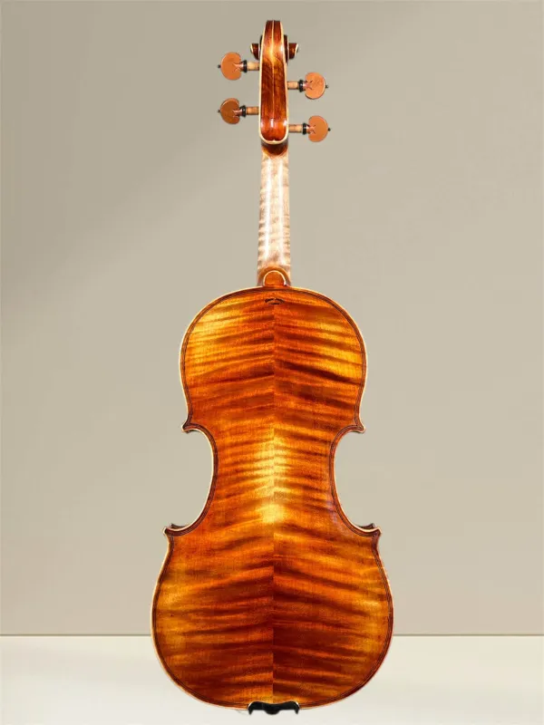 Simon Joseph 4/4 „Meister“ Barock Geige nach Stradivarius Modell gebaut 2025 - Rückansicht