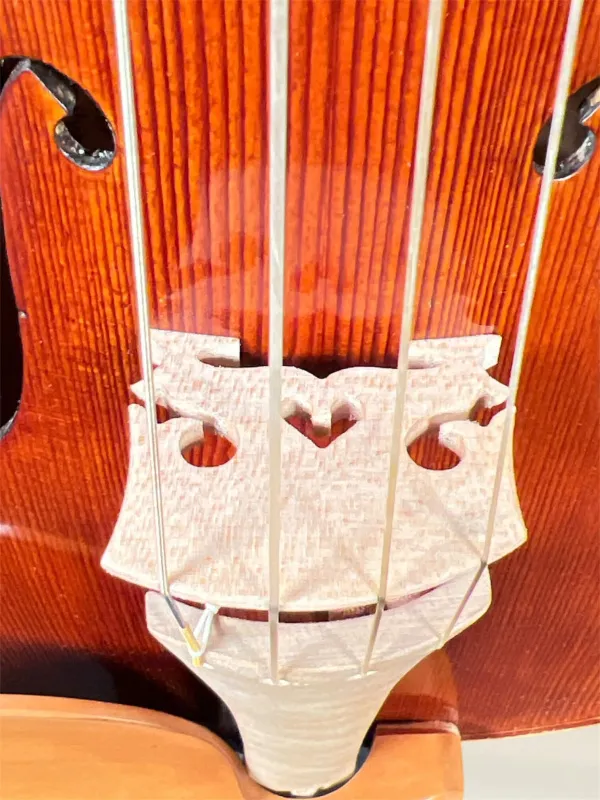 Simon Joseph 4/4 „Meister“ Barock Geige nach Stradivarius Modell gebaut 2025 - Stegansicht