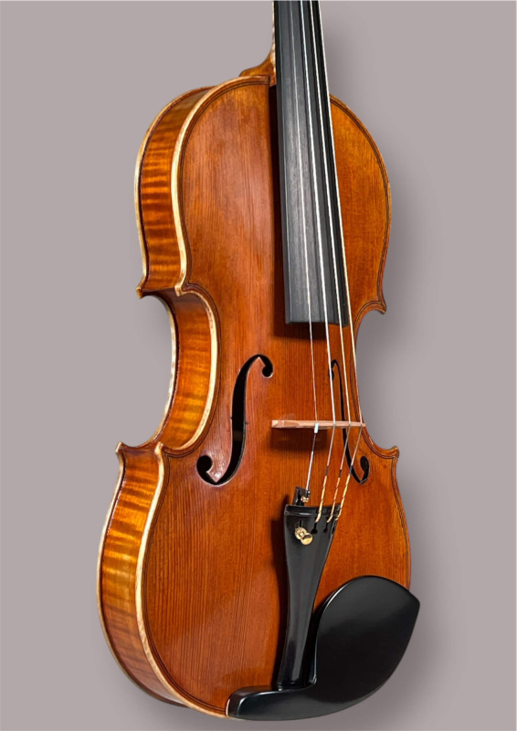 Preview: Simon Joseph 4/4 Linkshänder Meister Geige (Violine) - Deckenansicht, seitlich