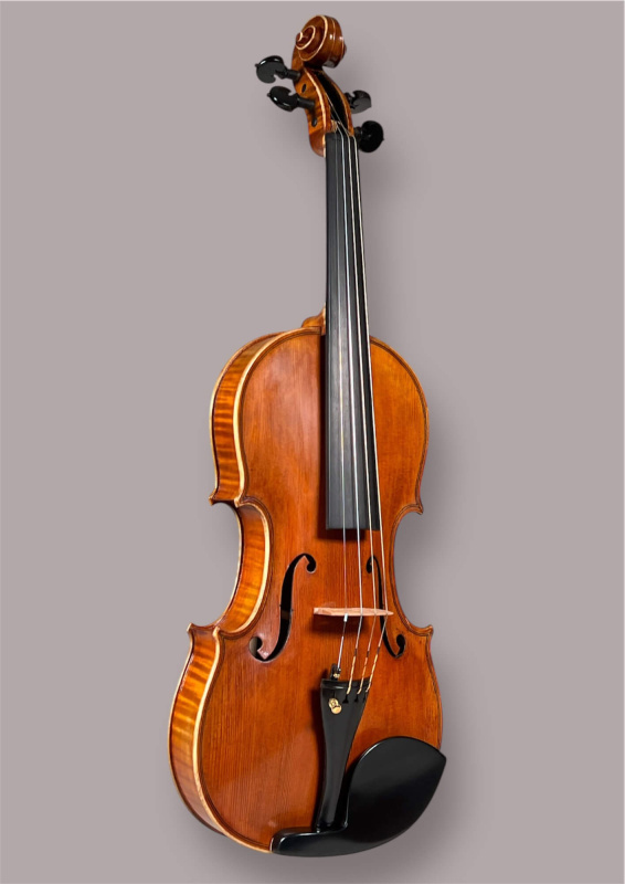 Preview: Simon Joseph 4/4 Linkshänder Meister Geige (Violine) - Vorderansicht, seitlich
