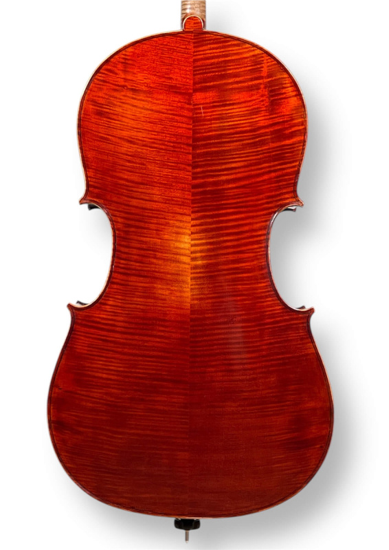 Preview: Simon Joseph 4/4 Meister-Cello nach Guadagnini „von Kohner“ 1743, gebaut 2023 – Bodenansicht