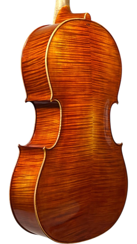 Preview: Simon Joseph 5Saiter Piccolo Cello (Violoncello) – Barockmodell – Bodenansicht - seitlich