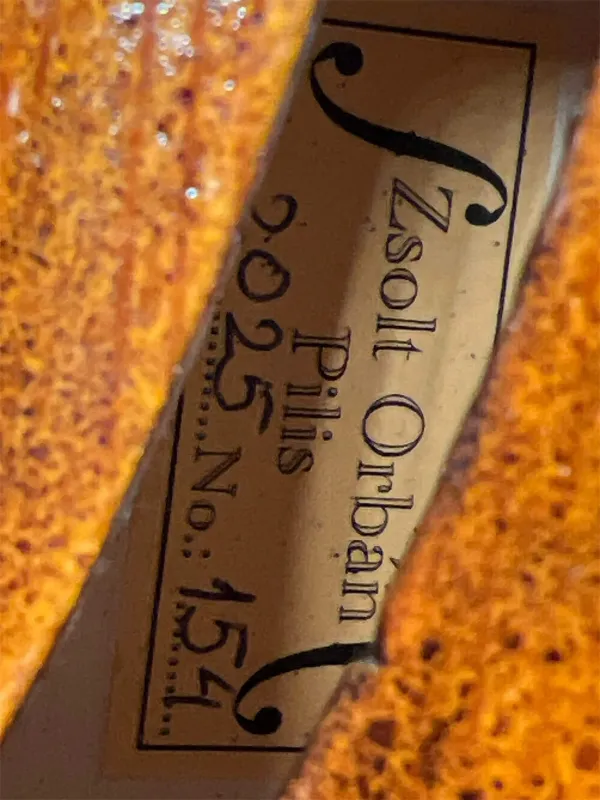 Soprano Viola da Gamba von Orbán Zsolt – Etikettenansicht