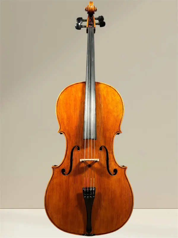 Stoica Alin 4/4 Meistercello nach Stradivari B-Form Davidov Modell 2023 - Vorderansicht