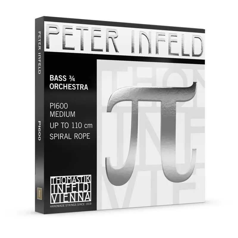 Thomastik Peter Infeld Kontrabass-Saiten PI600 – komplette Vorderansicht der Verpackung