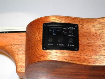 Preview: kokio Fichte-Mahagoni Cutaway Concert Ukulele mit Tasche