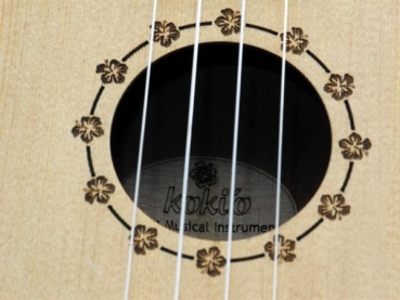 Preview: kokio Fichte-Mahagoni Cutaway Concert Ukulele mit Tasche