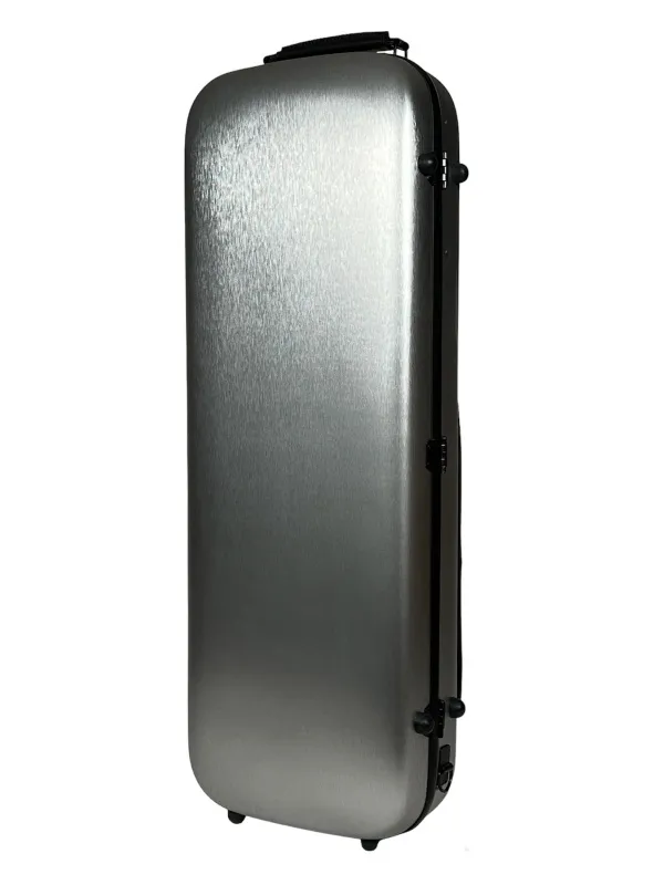 Detailansicht von unten mit Decke eines Petz Viola (Bratsche) rechteckig Etuis CF502-GR in der Farbe außen silber