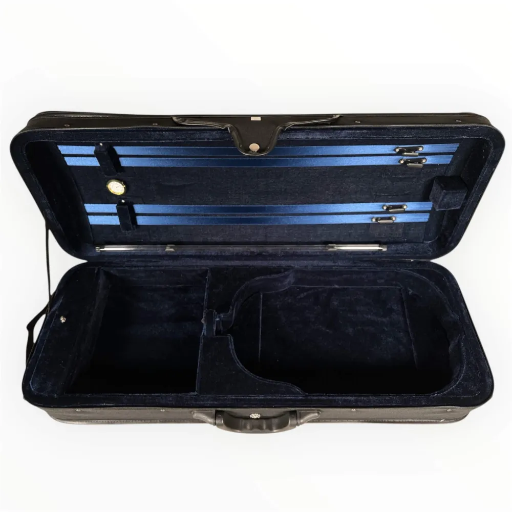 Petz ultraleichtes Viola Etui aus Hartschaum, rechteckig - geöffnet