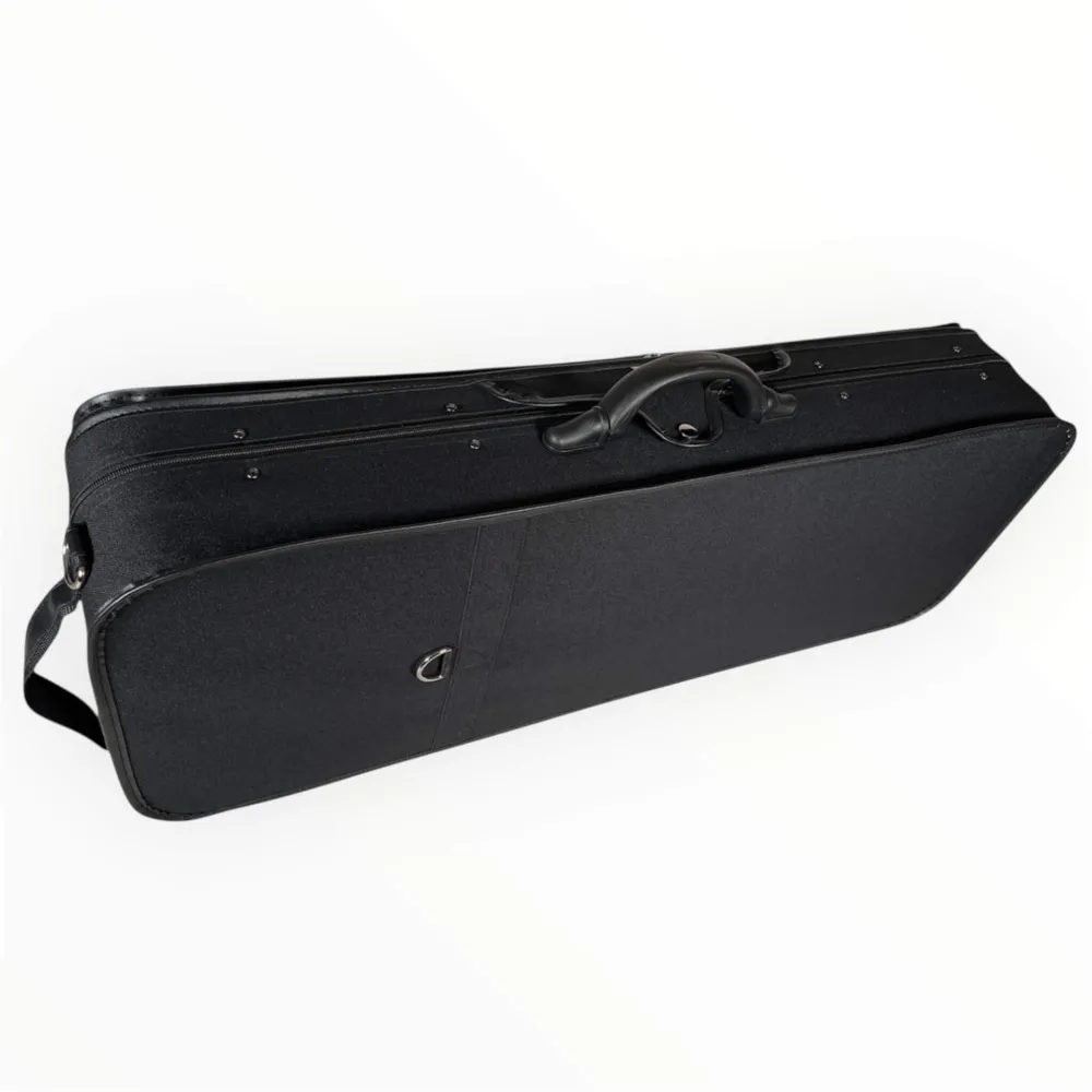 Petz ultraleichtes Viola Etui aus Hartschaum, rechteckig - geschlossen Griffansicht