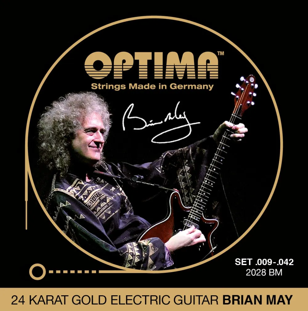 OPTIMA 24K GOLD E-Gitarrensaiten – Brian May Signature (.009–.042)