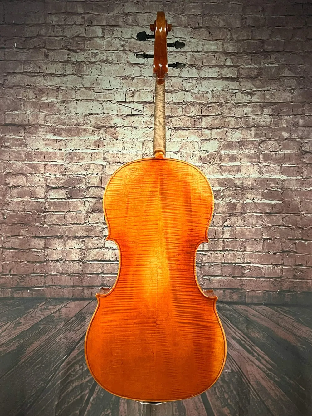 Rueck-Ansicht eines Stoica Alin Meister Cello Handarbeit aus Siebenbürgen 2021