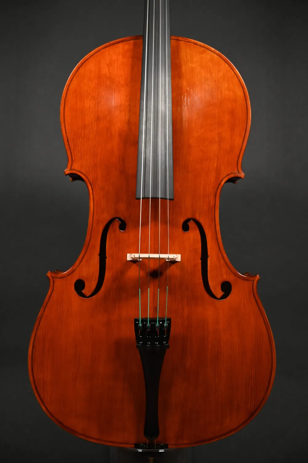 Deckeansicht eines Stoica Alin 7/8 Cello (Violoncello) Handarbeit aus Siebenbürgen 2023