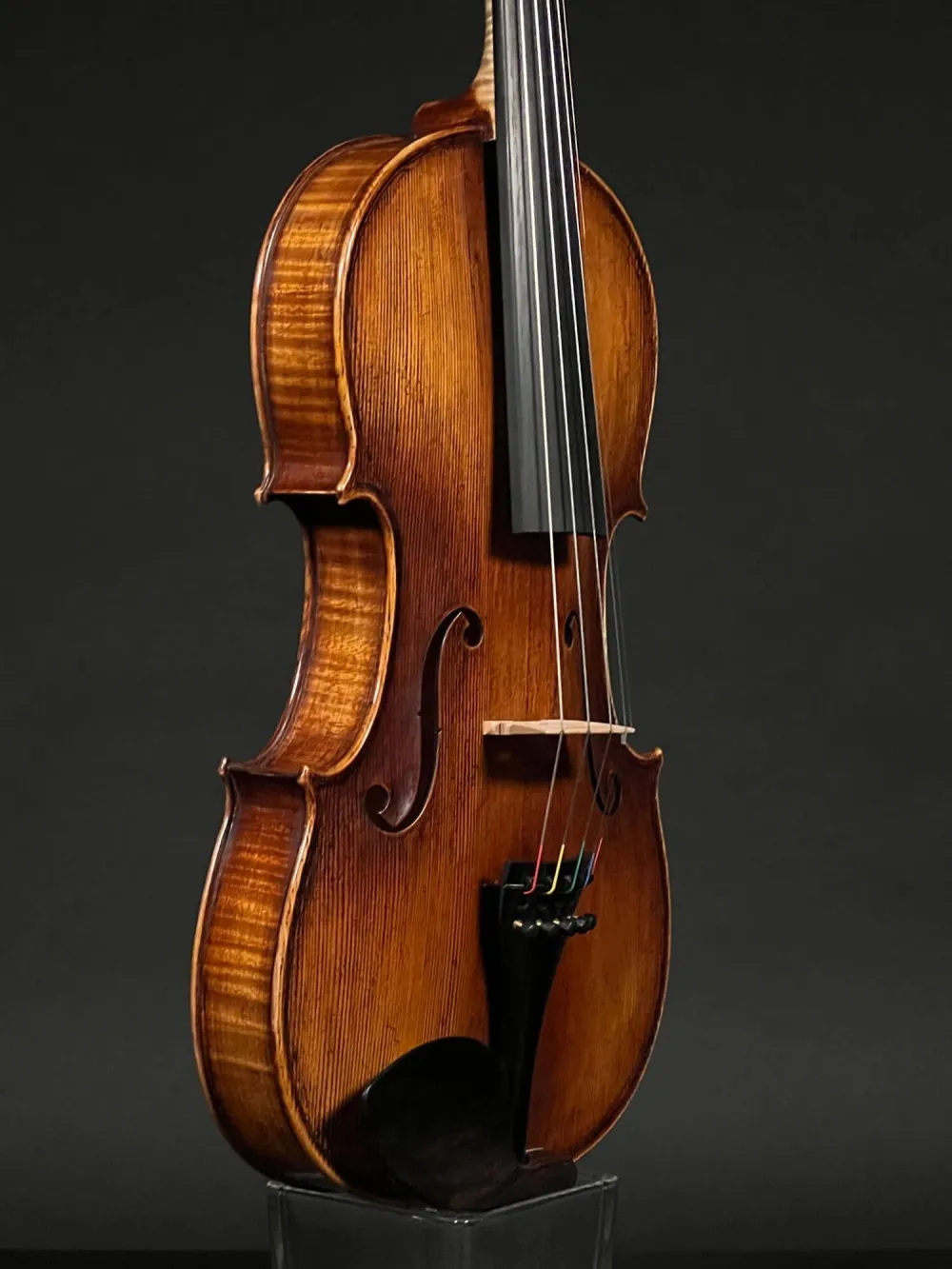 Decke-Zarge-Detailansicht einer Simon Joseph 5Saiter 40,5 cm Konzert Viola (Bratsche) Handarbeit 2021