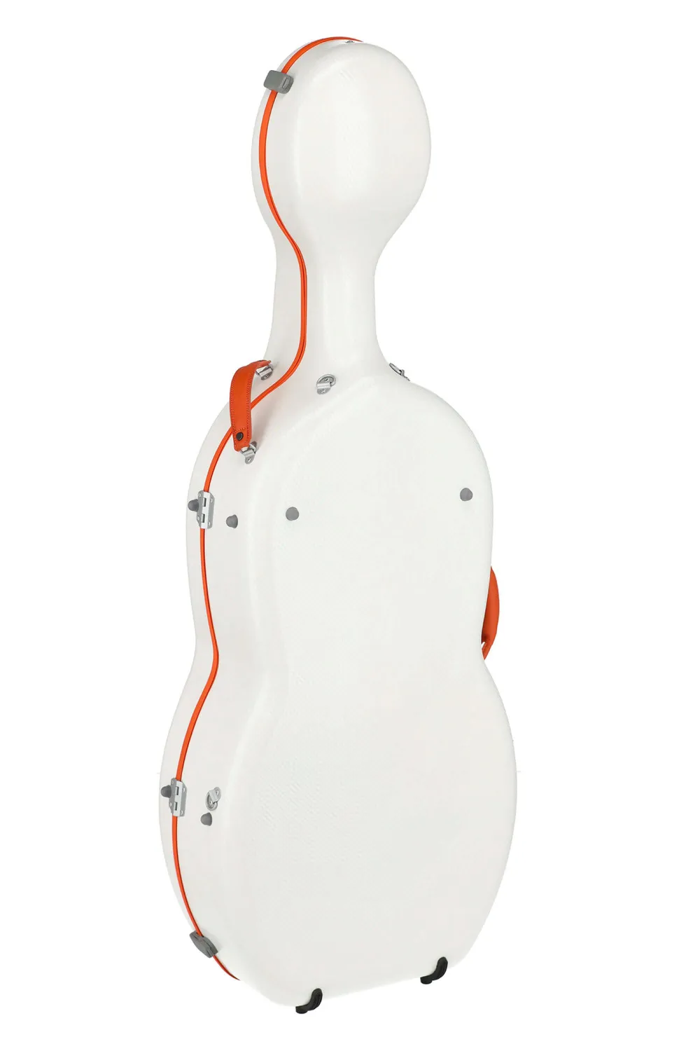 GEWApure PS353188 Cello (Violoncello) Koffer (Etui) Polycarbonat, Modell FUN, Farbe weiss-orange_05