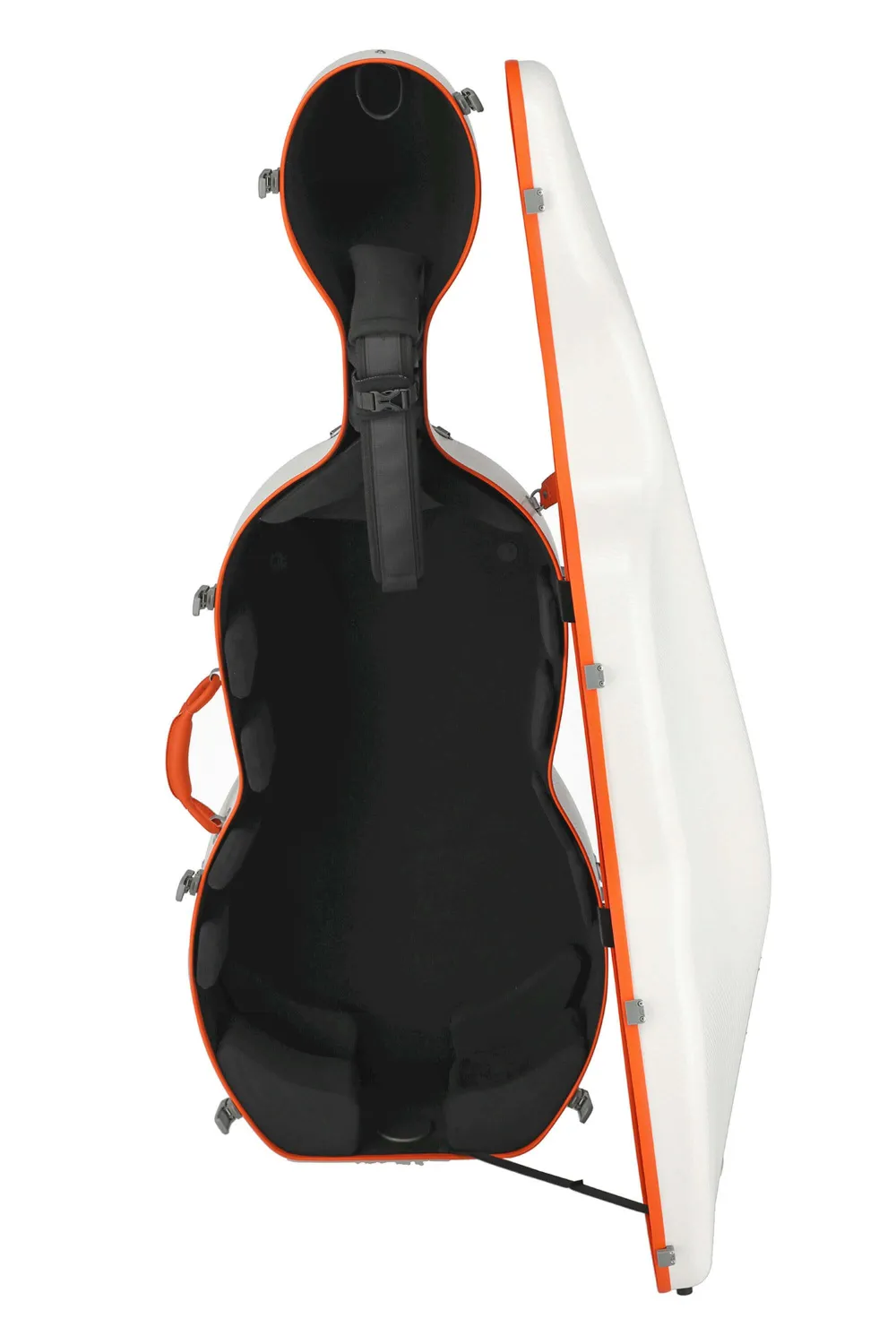 GEWApure PS353188 Cello (Violoncello) Koffer (Etui) Polycarbonat, Modell FUN, Farbe weiss-orange_13