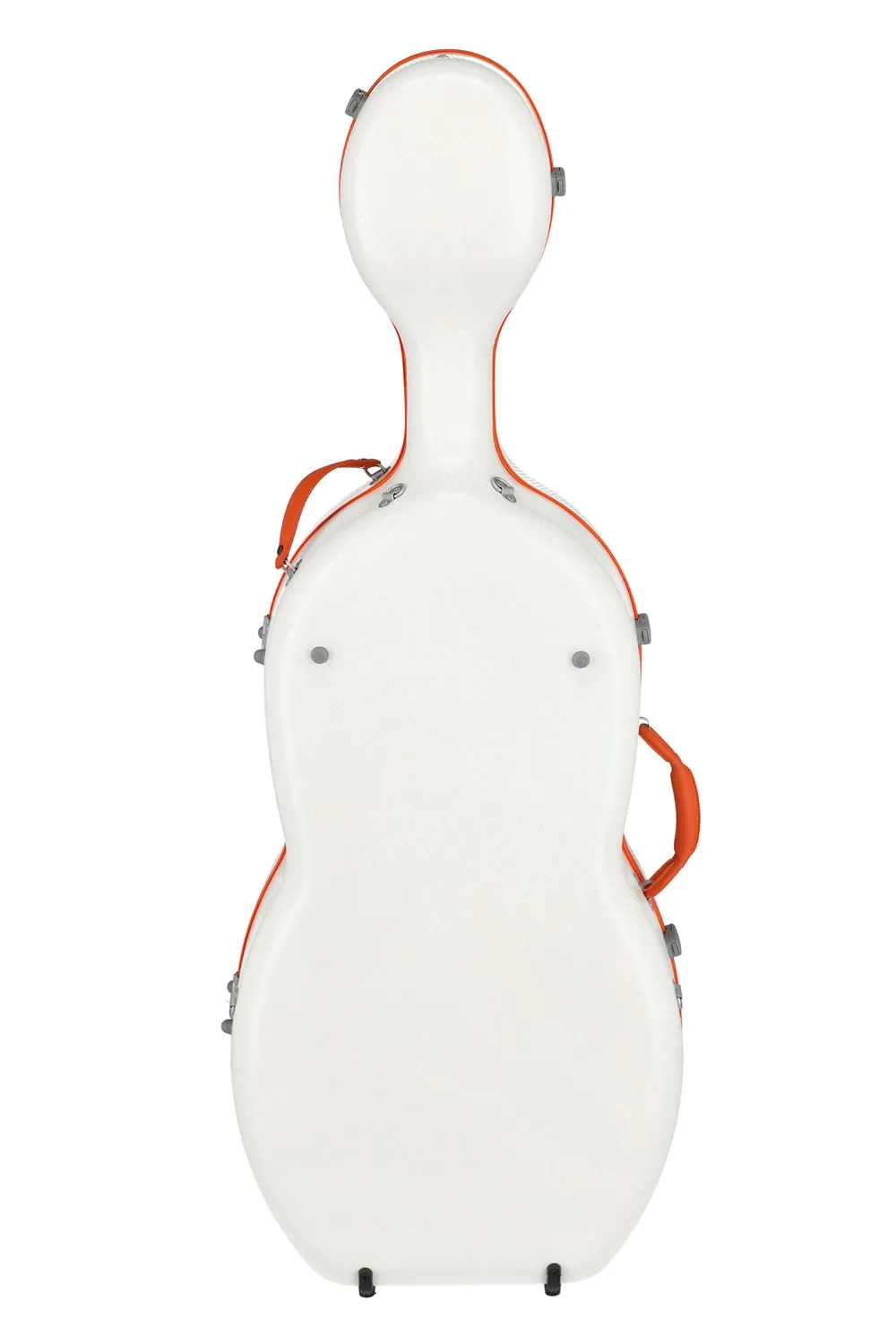 GEWApure PS353188 Cello (Violoncello) Koffer (Etui) Polycarbonat, Modell FUN, Farbe weiss-orange_06