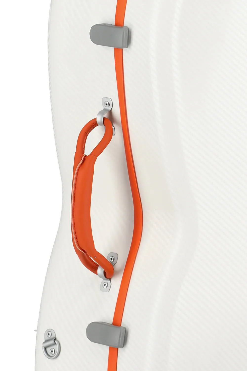 GEWApure PS353188 Cello (Violoncello) Koffer (Etui) Polycarbonat, Modell FUN, Farbe weiss-orange_09