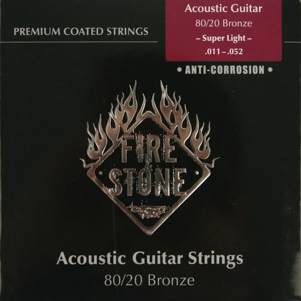 Fire&Stone Akustik Gitarre Premium Coated 80/20 Bronze Saiten SATZ
