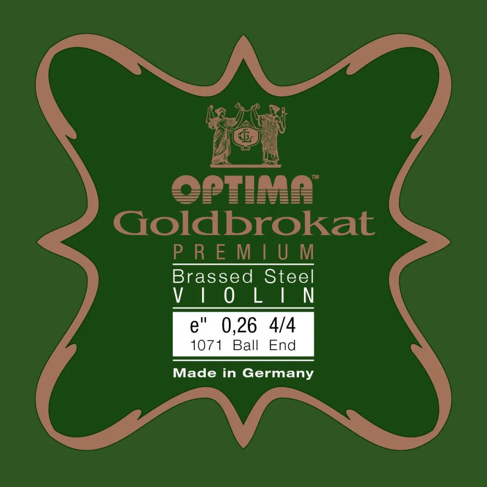 Goldbrokat Brassed Premium 4/4 Violin E-Saite Kugel – Messingbeschichtet & brillant