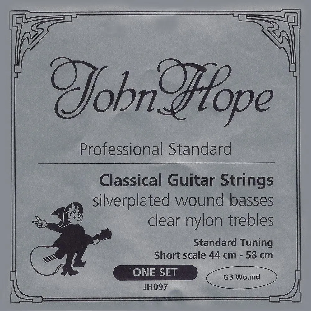 John Hope JH097 Prof. Standard 1/4-3/4 Konzertgitarre Saiten SATZ, G3 versilbert umsponnen