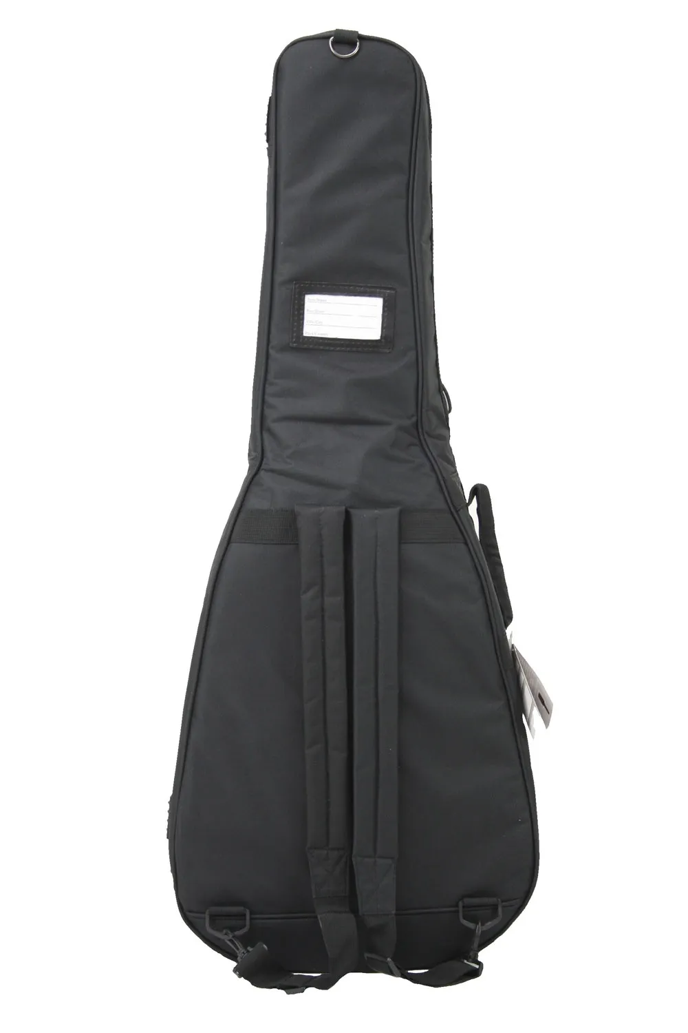 LENZ gepolsterte Gitarretasche für 4/4 Konzertgitarre in schwarz, rueckansicht