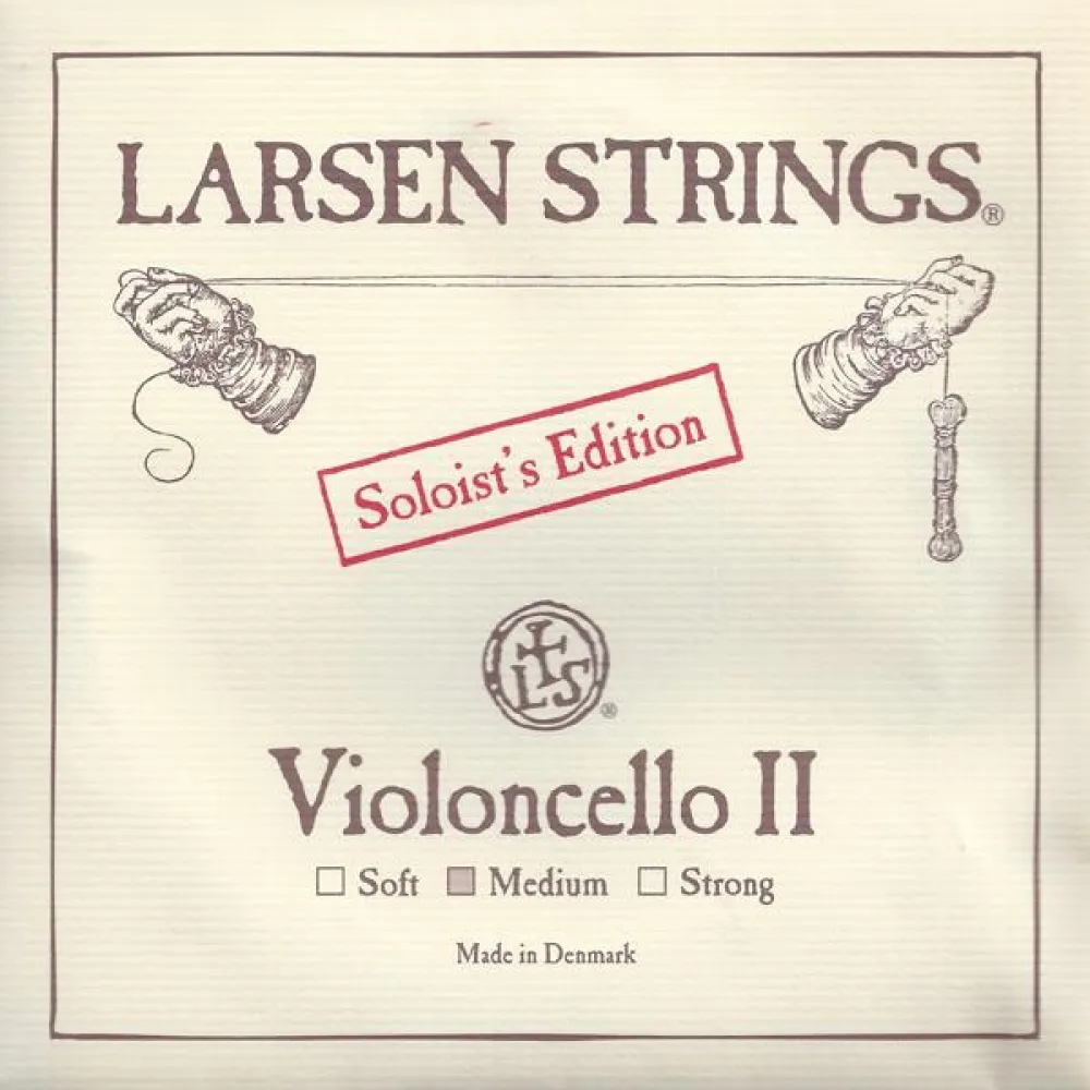 Verpackung-Detailansicht einer Larsen Soloist 4/4 Cello D Saite