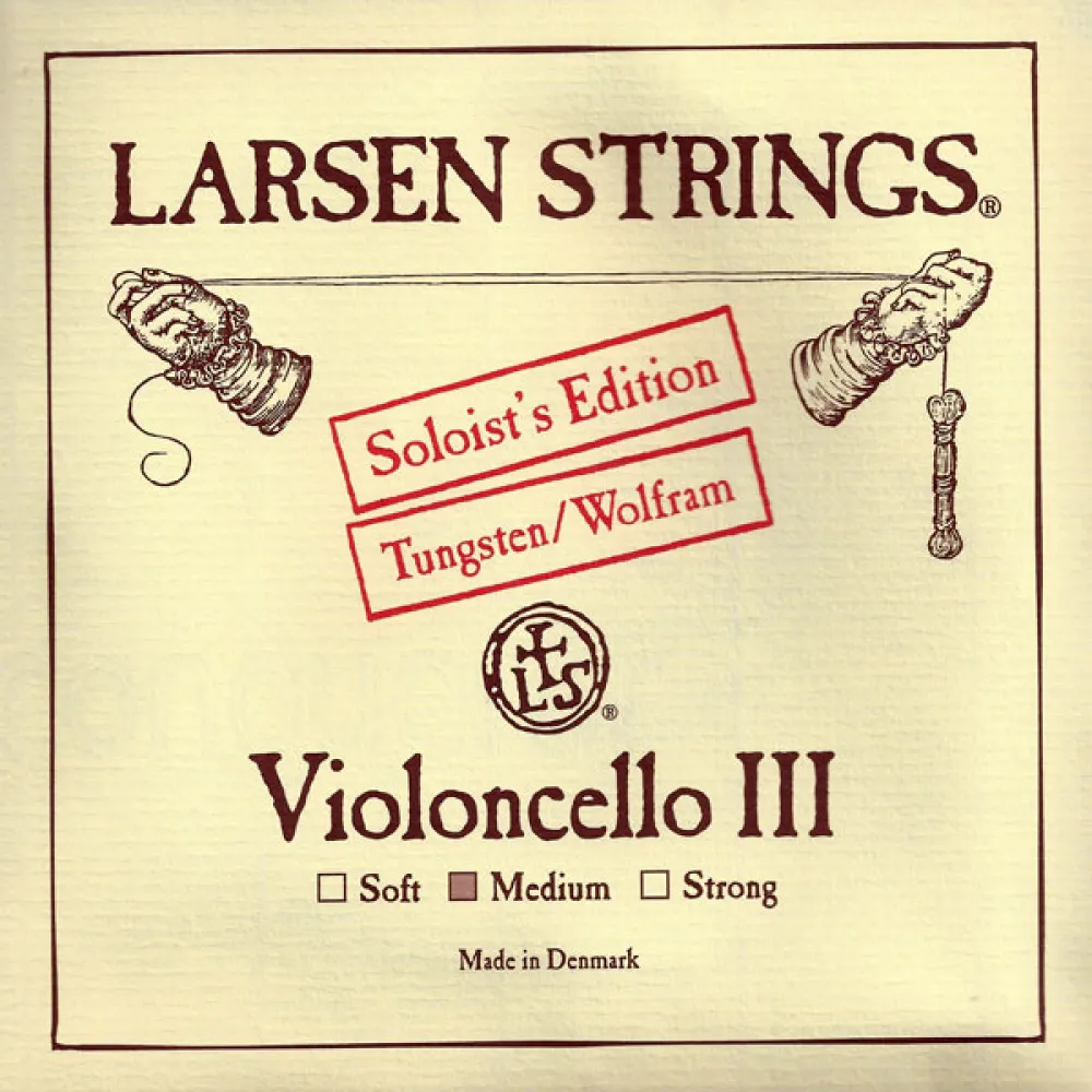 Verpackung-Detailansicht einer Larsen Soloist 4/4 Cello G Saite