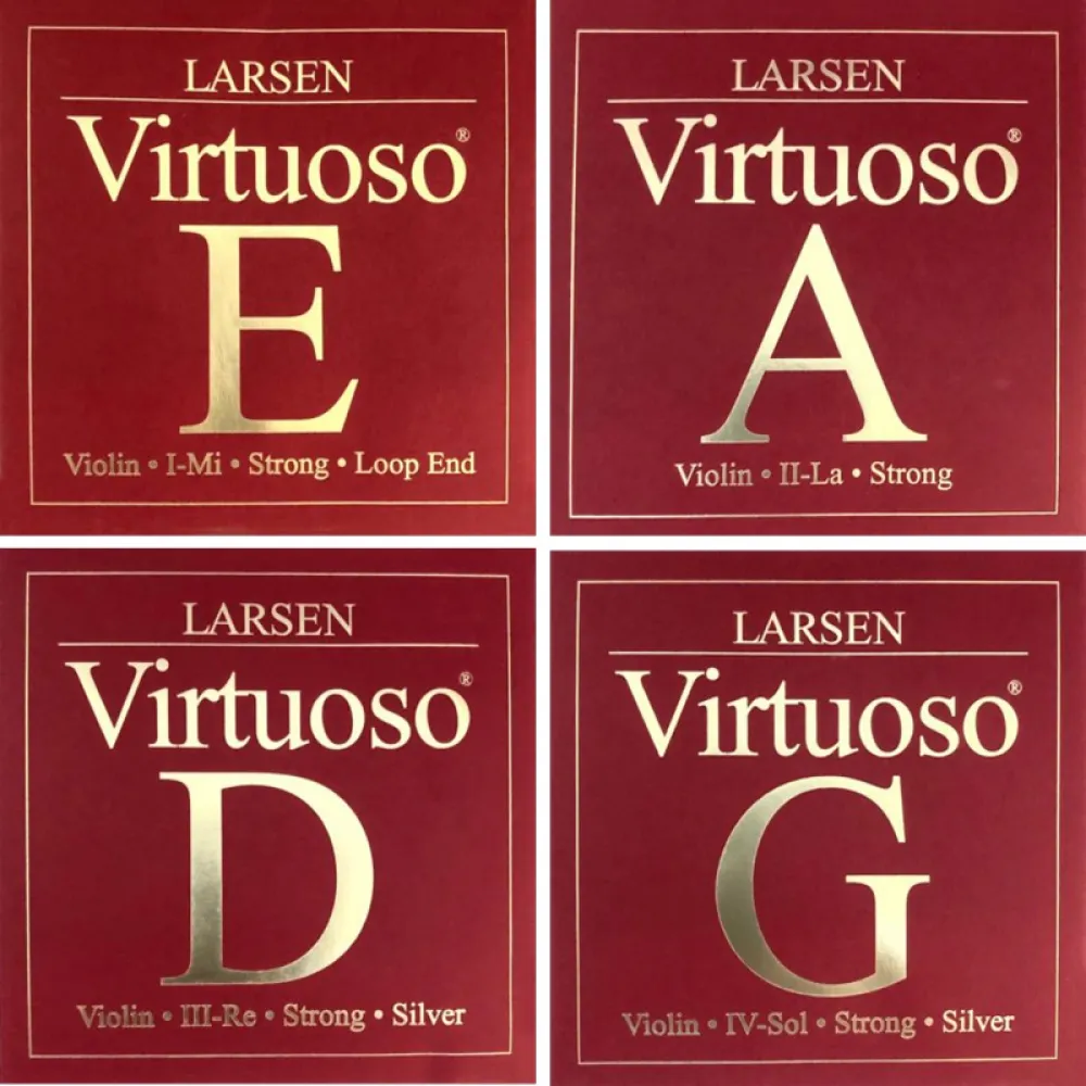 Larsen Virtuoso 4/4 Violine Saiten SATZ – Kunststoffsaiten